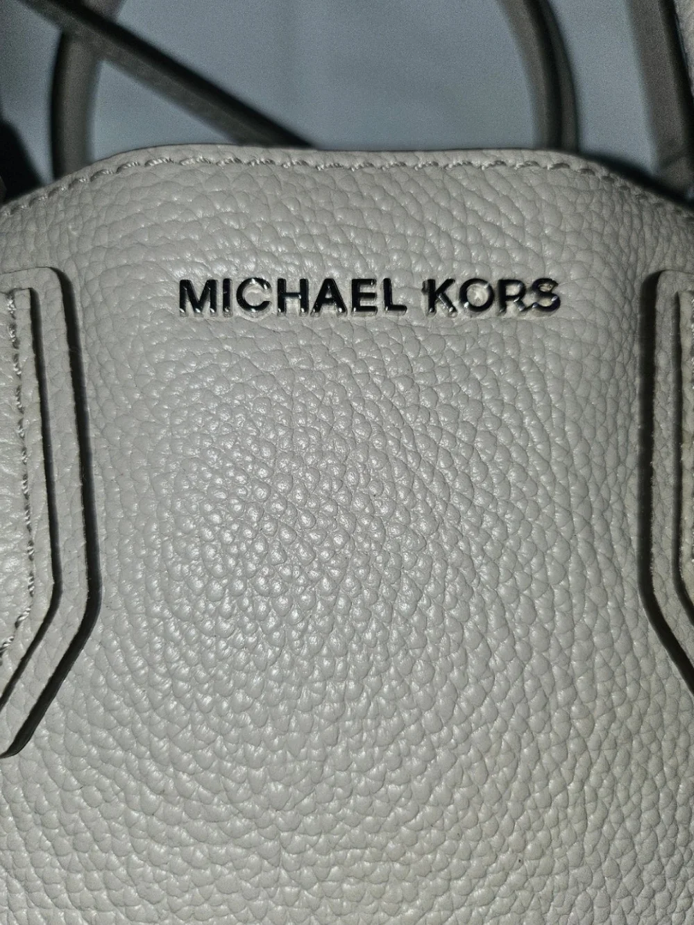Michael Kors Pebbled Leather Tote in Light Gray